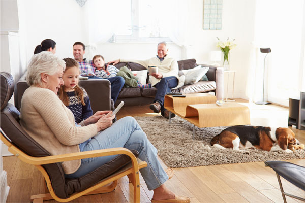 image of family at home enjoying ecoblend bioheat