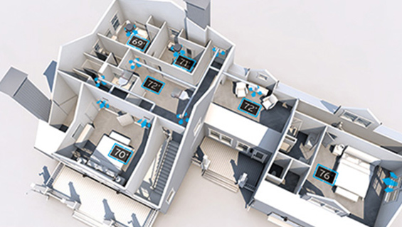 multi-zone ductless heating and cooling