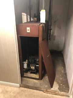 leaking old boiler