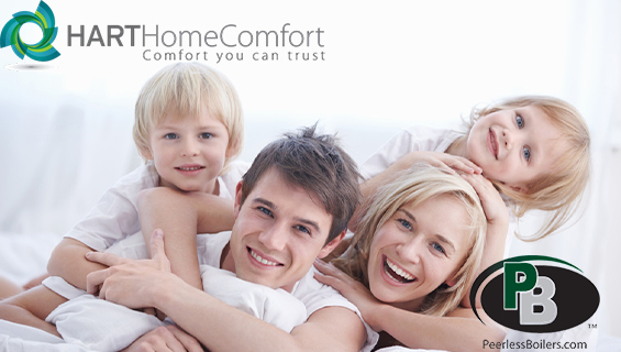 family in comfort with peerless boilers