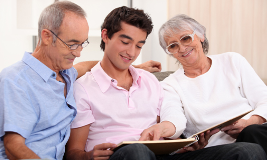 grandparents happy with peerless boiler system