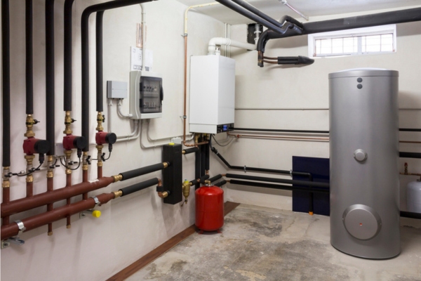 boiler installed in a room