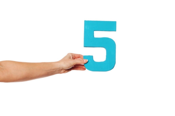 number 5 held up by a woman's hand depicting HVAC Emergencies