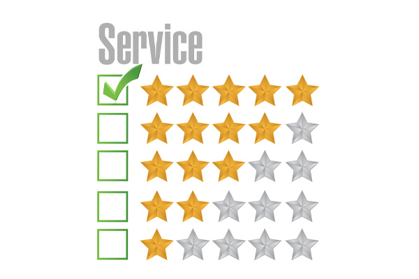 image of customer reviews for an HVAC contractor
