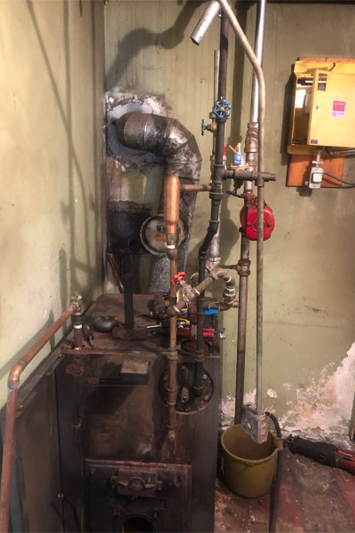 old oil boiler in whitestone ny
