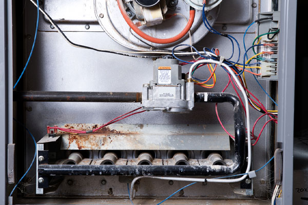 image of furnace with a circuit overload