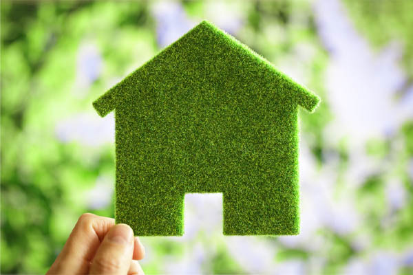 image of a home reducing carbon footprint