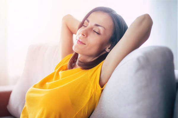 homeowner breathing depicting air quality comfort