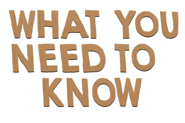what you need to know spelled using cutout letters made of cardboard depicting Heating Oil Efficiency