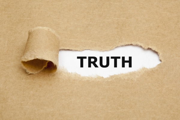 Truth word revealed from torn paper depicting air conditioning health effects