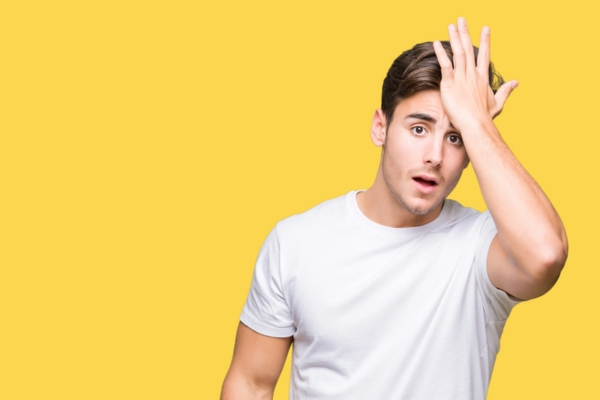man with hand on a forehead realizing Air Conditioner Mistakes