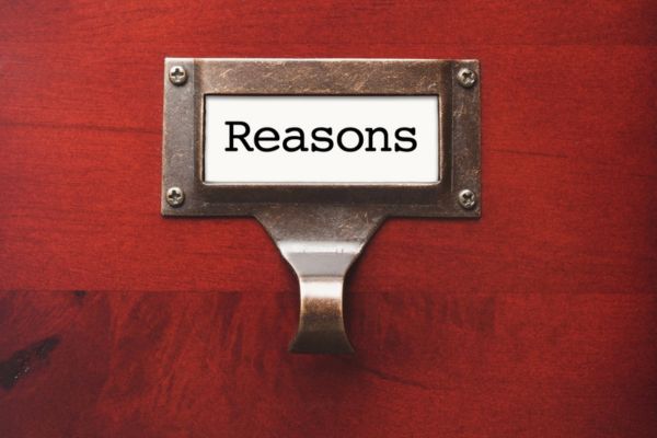 Wooden Cabinet with REASONS File Label